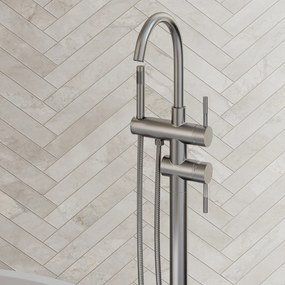 Saniclear Exclusive Curved vrijstaande badkraan RVS