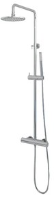 Brauer Chrome Edition opbouw regendoucheset met staafhanddouche en hoofddouche 20cm chroom