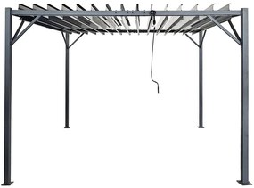 Antraciet terraspergola Tasos 3x3m Tuinpunt