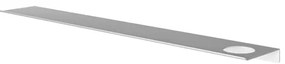 Hotbath &MORE Planchet - 80cm - inclusief bevestigings rails - 1 uitsparing - voor zeepdispenser of beker - Mat wit SH080HWH
