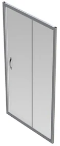GO by Van Marcke Belo schuifdeur 100x190cm 6mm easy clean glas profielen aluminium verchroomd regelbaar 960-1010mm S2050100