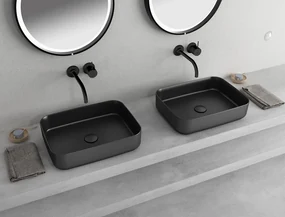 Isvea Infinity waskom 50x36cm mat zwart
