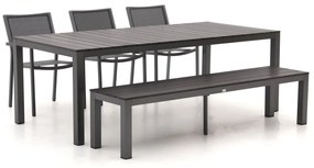 Bellagio Roma/Fidenza 220cm dining tuinset met bank 5-delig stapelbaar