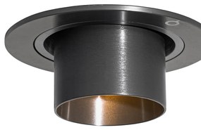 Set van 6 inbouwspots gunmetal GU10 35mm rond kantelbaar - Installa Binnenverlichting Lamp