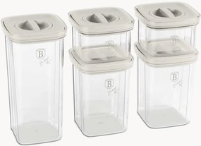 Opbergpotten Cream, 5-delig
