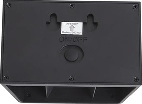 Buiten wandlamp zwart incl. LED 2-lichts IP65 met bewegingssensor en solar - Christof