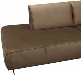 Hoekbank - Lambada - links - velours Juke taupe 12