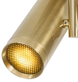 Design Spot / Opbouwspot / Plafondspot goud verstelbaar 2-lichts - Scopio Honey Design GU10 rond Binnenverlichting Lamp