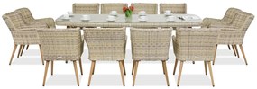 Exclusieve dining tuinset met grote tafel Córdoba voor 12 personen Garden Point zandkleur