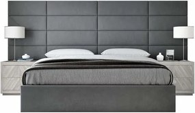 VÃ„NT Panels - 4 Upholstered Headboard / Hoofdeinden - 91cm x 29cm - 4 Muur Panelen - Micro Suede Grey