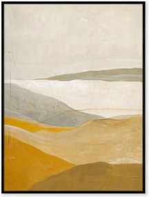 Handgeschilderd ingelijst canvas Art Yellow Field