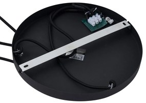 Moderne hanglamp zwart met smoke glas 3-lichts - Sheena