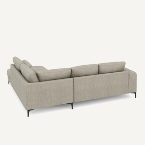 Rechtse hoekbank met leuning in tweed, Marsile