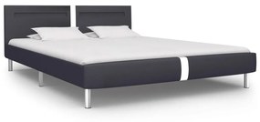 vidaXL Bedframe met LED kunstleer zwart 180x200 cm