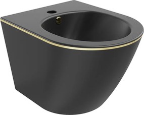 Mexen Lena hangend bidet, matzwart/gouden lijn - 35224875