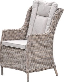 Garden Impressions Marbella tuinset 6-delig vin. willow - Tulli tuintafel Ø148 cm