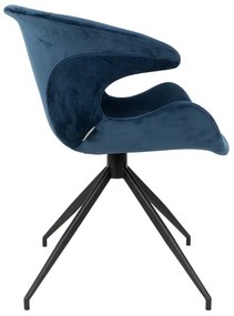 Zuiver Mia Eetkamerstoel Blauw Velvet