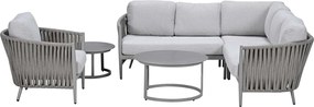 Garden Impressions Devin loungeset hoek 6-delig - Monte Carlo loungetafels