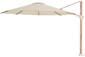 Platinum Challenger Zweefparasol T2 premium - 3,5 m. rond - Champagne Teak