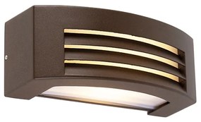 Buitenlamp Moderne wandlamp roestbruin IP44 - Hurricane 1 Modern E27 IP44 Buitenverlichting