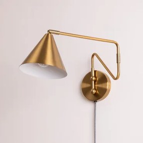 Metalen Wandlamp Fleka Goud - Sklum