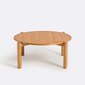 Ronde salontafel, eikenfineer, Coloquo