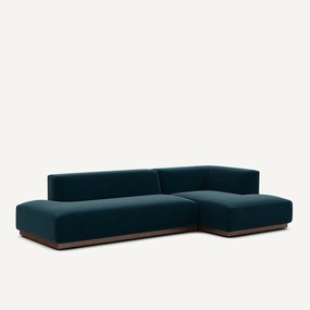 Rechter hoekbank XL in fluweel, Jacopo