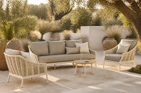 Stoel en Bank Loungeset 5 personen Aluminium/Wicker Taupe  Apple Bee Milou/Montana