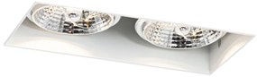 Set van 6 inbouwspots wit GU10 70mm 2-lichts trimless - Oneon