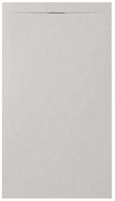 Zenon Essenza Minimal douchevloer - 160x80cm - antislip - antibacterieel - mineraalmarmer - rechthoek - Vertigo light (grijs) 400000000000044976