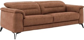 Goossens Excellent Bank Alma cognac, micro leer, 2,5-zits, urban industrieel