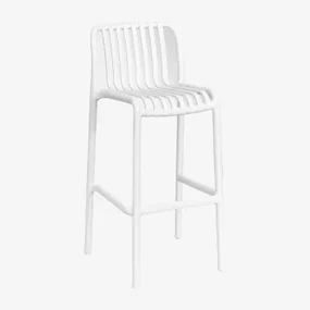 Wendell Stapelbare Polypropyleen Barkruk Gardenia Wit & ↑75 Cm - Sklum