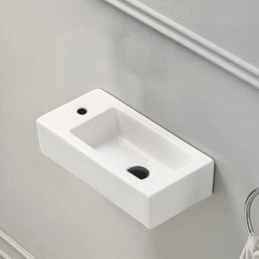 Lambini Designs Amazi fontein met kraangat links wit glans