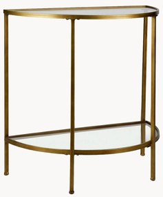 Halfroned glazen wandtafel Goddess met antieke afwerking