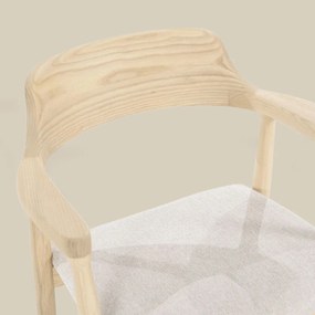 Houten Stoel Met Armleuningen Naturel
