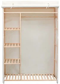 vidaXL Kledingkast stof en grenenhout 110x40x170 cm
