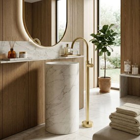 Vloeren wastafelkraan Rea Lungo Gold