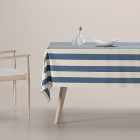 Dekoria Rechthoekig tafelkleed, blauw-wit, 130 x 160 cm