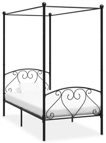 vidaXL Hemelbedframe metaal zwart 120x200 cm