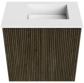 Mondiaz Joya 40cm toiletmeubel shadow met wastafel faye rechts zonder kraangat talc
