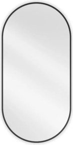 Mexen Loft ovale badkamerspiegel 100 x 50 cm, zwarte lijst - 9851-100-050-000-70