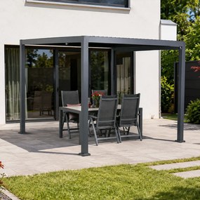 Garden Impressions Pergola Ysa tuinpaviljoen 300x300 cm - donker grijs