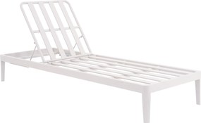 Lifestyle Garden Furniture Mateo Ligbed Met Kussen Wit/moss Green Aluminium Wit