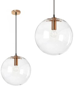 Hangende glazen plafondlamp Lassi 30 cm Rose Gold
