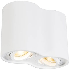 Moderne spot wit kantelbaar - Rondoo Duo