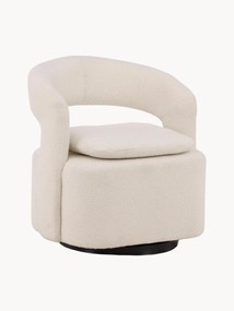 Bouclé loungefauteuil Laurel met draaifunctie