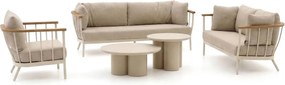 Stoel-bank loungeset Apple Bee | 6 personen | Loungeset Grijs | Aluminium | Kees Smit Tuinmeubelen