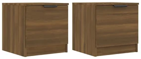 vidaXL Nachtkastjes 2 st 40x39x40 cm bruineikenkleurig