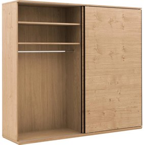 Goossens Excellent Kledingkast Nature, 250 cm breed, 223 cm hoog, 2 hout schuifdeuren