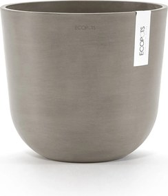 Ecopots bloempot Oslo 25  - Rond - Taupe - Diameter 25 x H21,8 cm